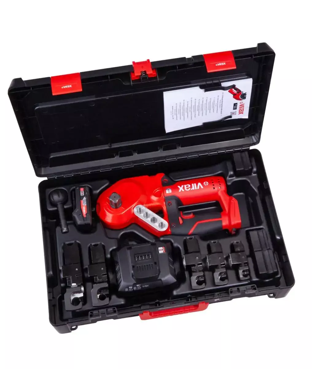 Cintreuse compacte électroportative 18 V Ministem®  Ø 12-14-16-18-22mm - VIRAX - avec 1 batterie 18V 2Ah - chargeur rapide - Virabox - 251778