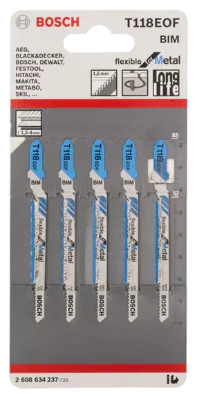 Lame pour scie sauteuse BOSCH T118 EOF BIM - 83 mm - 2608634237