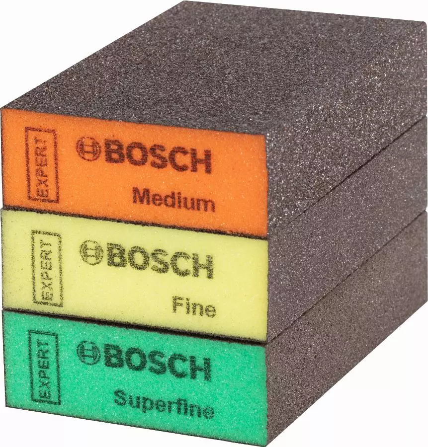 Eponges abrasive BOSCH Expert Standard S471 - 3 pièces - 69 X 97 X 26 MM - 2608901175