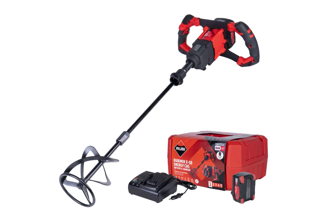 Malaxeur sans fil RUBIMIX E-10 Energy CAS - Ø 120 mm - Avec Batterie 18V + Chargeur + Coffret - RUBI - 26570