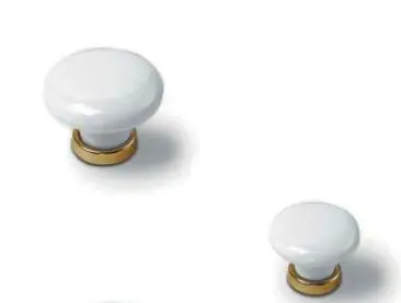 Bouton porcelaine / doré  9501 /9502-[Diamètre:37mm]