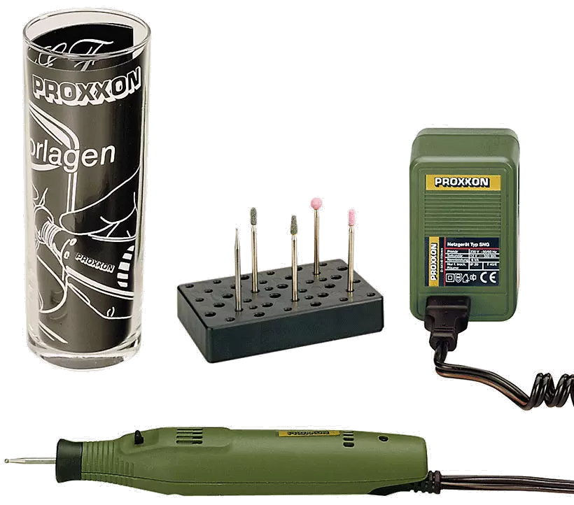  SET de gravure avec graveur GG 12 à moteur spécial DC silencieux et durable - PROXXON - 28635