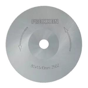 Lame de scie circulaire en acier spécial hautement allié (HSS) Ø 80 mm (trou de 10 mm). Épaisseur 1,1 mm - PROXXOM - 28730