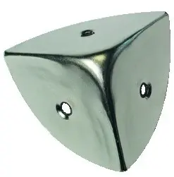 Coin de valise 3 faces en Acier Nickelé-[Dimensions:30mm]