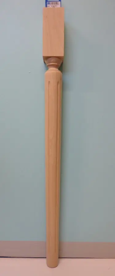 Pied de table haute bois Hêtre brut Ht.730mm  Réf  280500