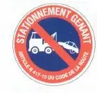 Disque signalisation D.300 "Stat.génant mise en fourrière"