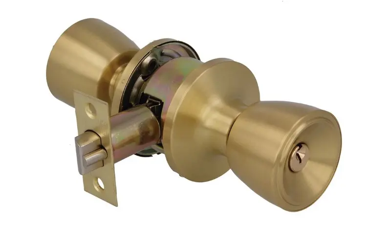 Serrure tubulaire à clé extérieur Modèle 603 Laiton Mat