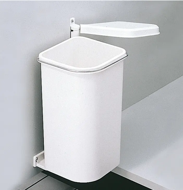 Poubelle simple 5 litres  Plastique blanche   Hailo 3505-00