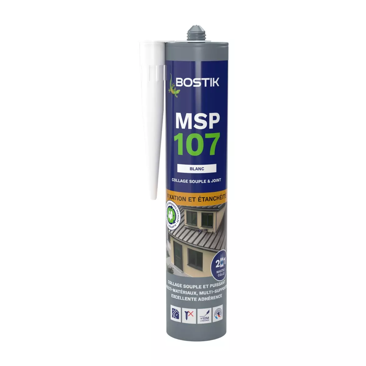 Mastic de fixation MSP 107 BOSTIK - Gris - 290 ml - 30131383