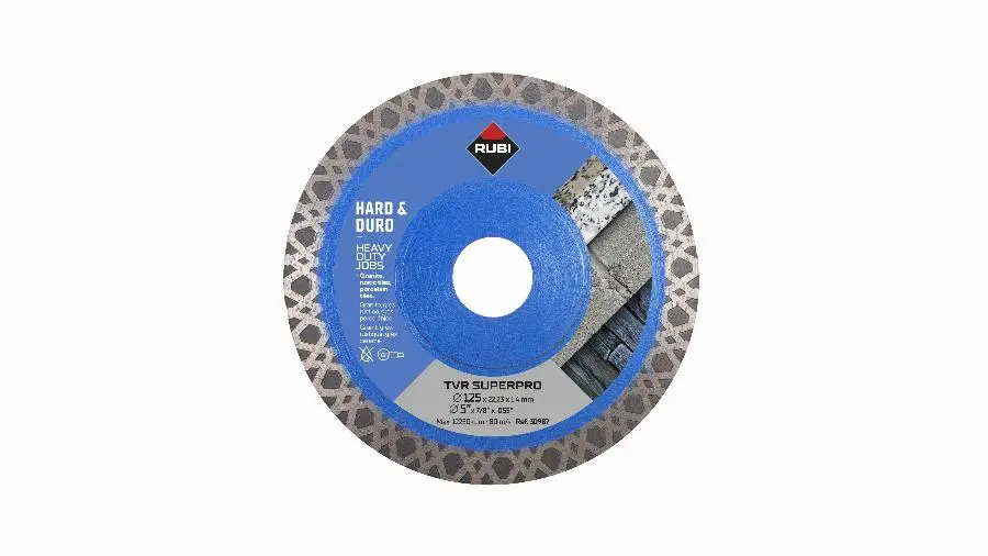 Disque diamant TVR 125 RUBI Ø 125 mm pour matériaux durs - 30987