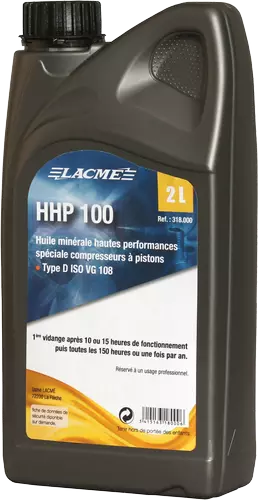 Huile compresseur HHP 100 LACME Bidon 2 L - 318000