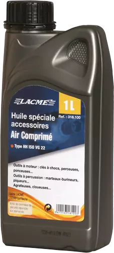 Huile spéciale accessoires Air Comprimé LACME Bidon 1 L - 318100