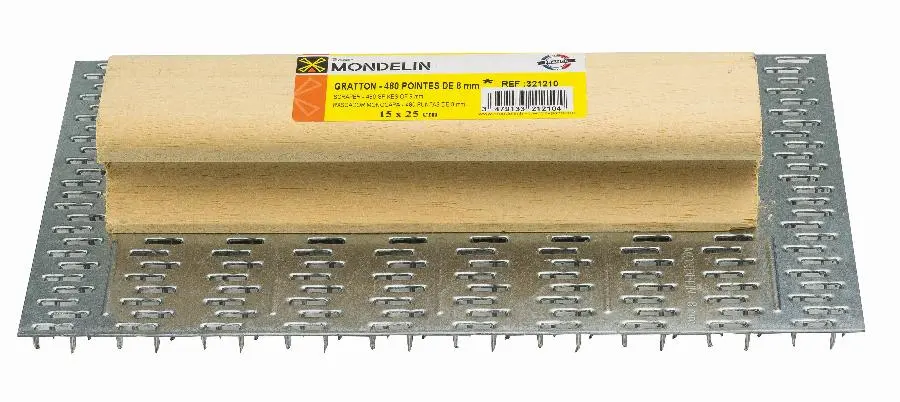 Gratton poignée bois 240 pointes 15MM 14x24CM  - MOB - 321200