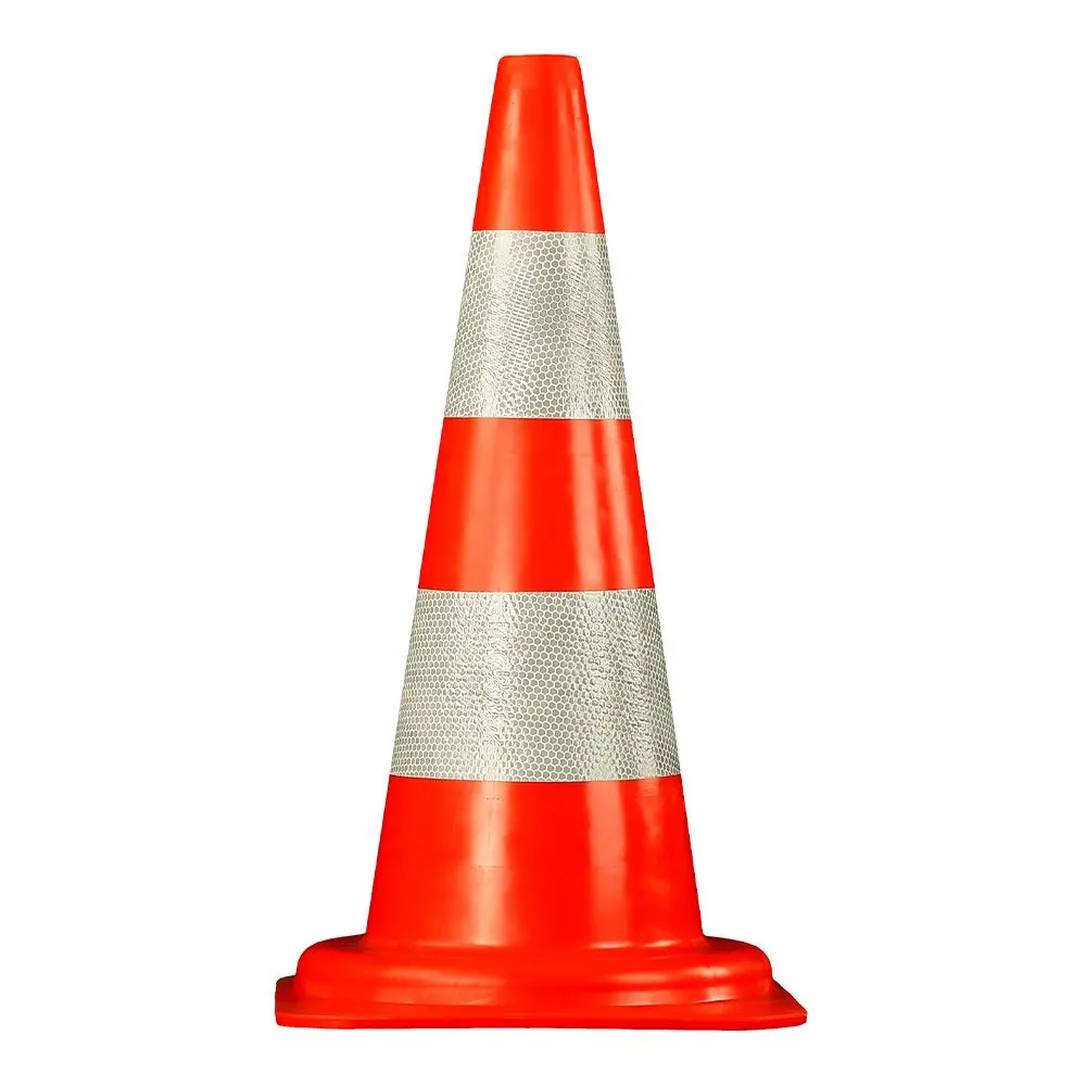 Cône de chantier PVC 50 cm rétroréfléchissant classe 2 - NOVAP - 3219111