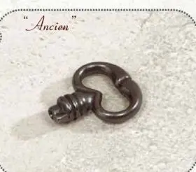 Anneau de clé  DU 1597Bis Fer Poli ou Fer rouillé ciré-[Finition:Fer rouillé ciré]