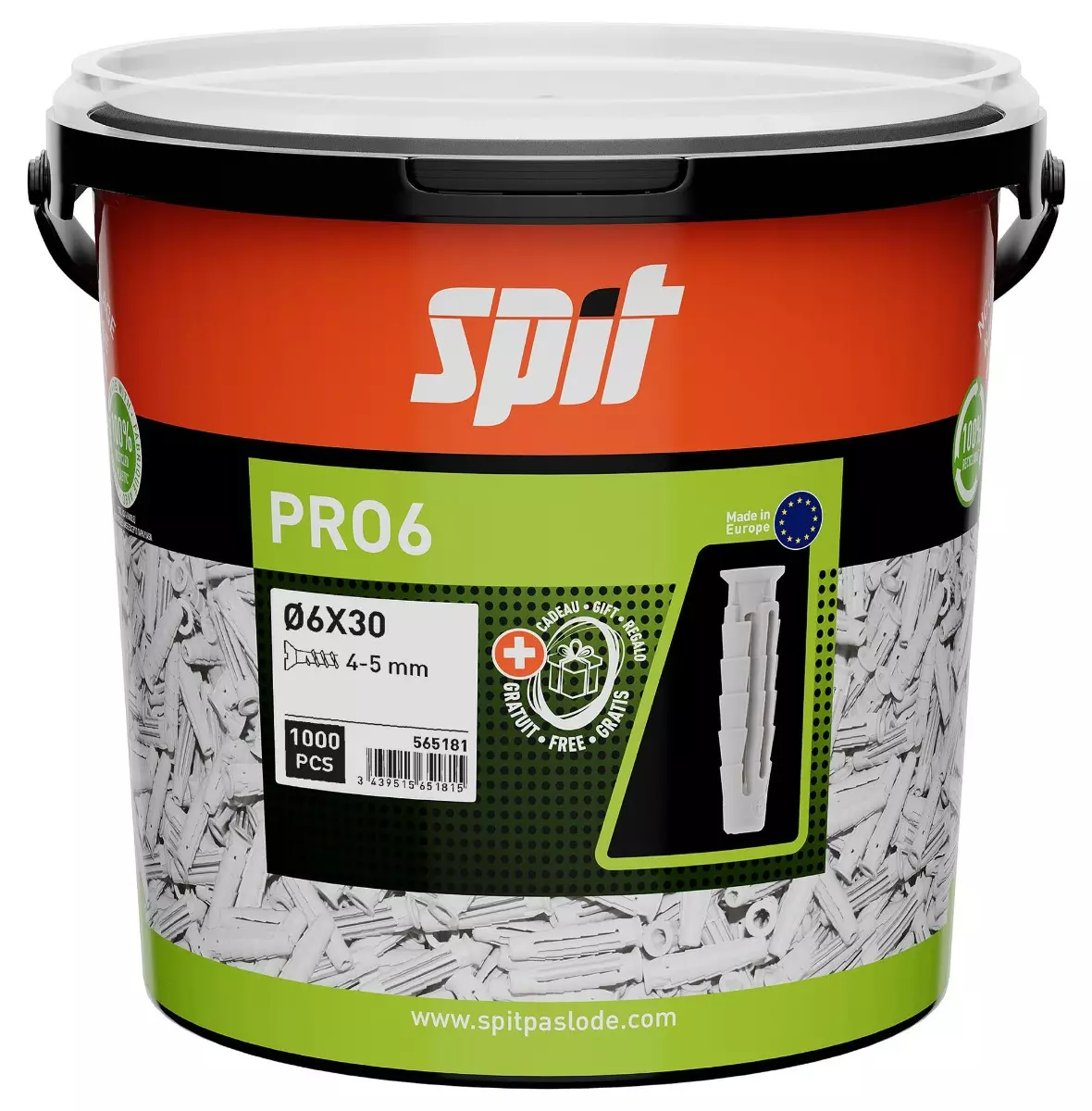 Cheville nylon PRO6 - SPIT - 56518X