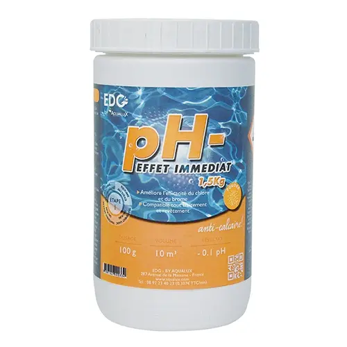 Poudre PH moins, boîte 1.5 kg, EDG - AQUALUX - 200033