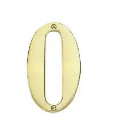 Chiffre en Laiton Poli Verni-[Numéro:9]