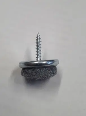 Patin glisseur à pointe en feutre gris-[Diamètre:28mm]