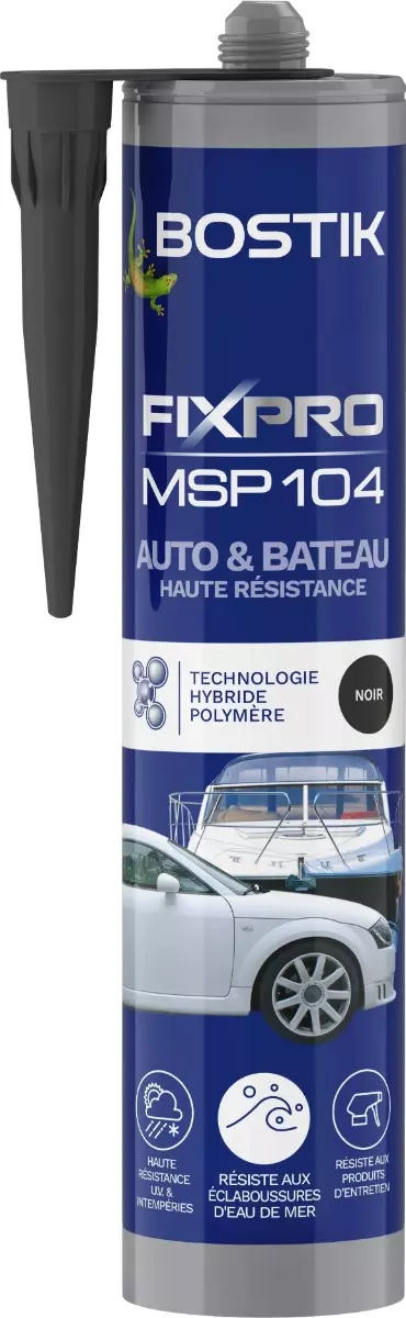 Colle Mastic FIXPRO MSP 104 Auto&Bateau Noir 290ml - BOSTIK - 30618385
