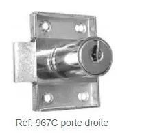 Serrrure de meuble applique Ronis 967C