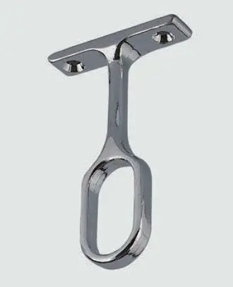 Support pour tube ovale  zamak Chromé