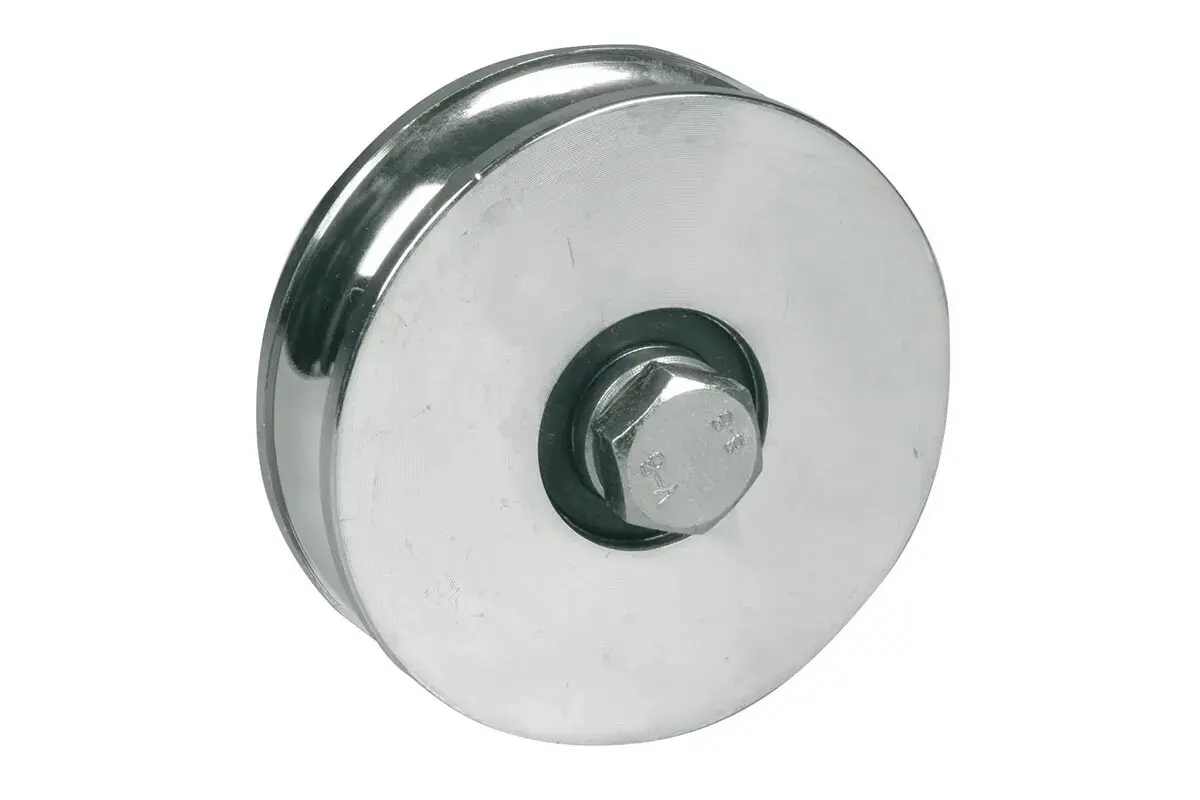 Roue pour Portail Coulissant Ø 120mm- 2 Roulement à Billes - Gorge Demi-rond - IBFM - 363120