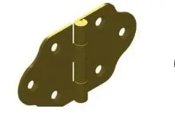 Charnière festonnée 45x78 Ref 3005 Monin-[Finition:Laiton]