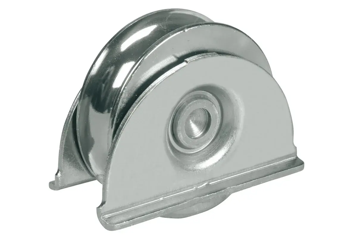 Roue avec Plaque Ø 100 - 1 Roulement à Bille - Gorge Ronde Ø20 - IBFM - 387100L