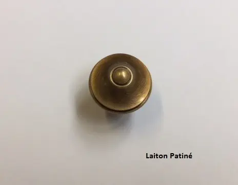 Bouton  de meuble "Lyonnais" Laiton massif Ref 1024-[Modèle:D.35 L.Patiné]