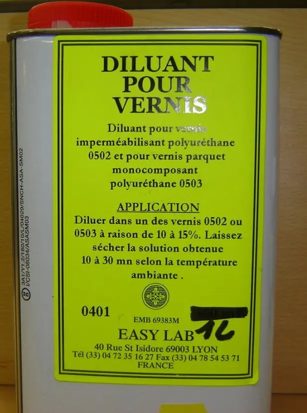 Diluant pour vernis 0401 EASY LAB-[Conditionnement:5 Litres]