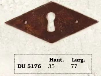 Entrée losange  DU 5176 Fer rouillé ciré