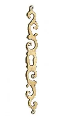 Entrée de meuble rustique "coq" laiton vieilli