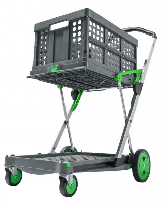 Chariot pliant Clax équipé d'une caisse pliable 60 kg - FIM - 805010691