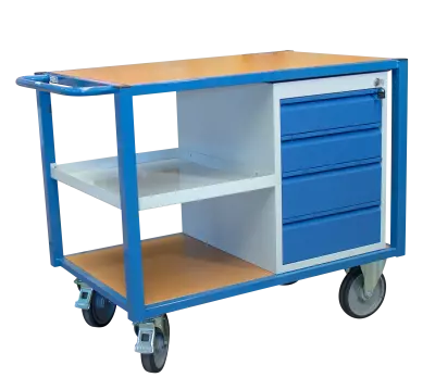  Servante d'atelier équipée 1 bloc tiroirs et 1/2 plateau tôle 500 kg - FIMM - 880002989 