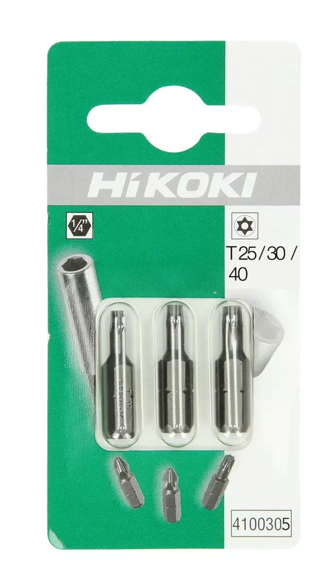 Embouts PH - PZ - Torx proline 1/4" TX25/30/40 - 25mm - HIKOKI - 4100305