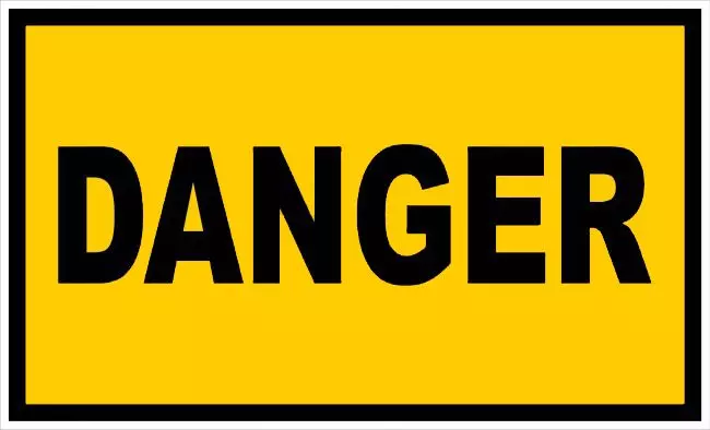 Panneau de signalisation Danger (texte) - Rigide 330 x 200 mm - NOVAP - 4160153