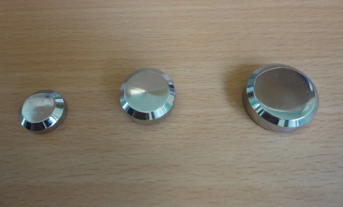 Cache vis plat à chanfrein en Laiton Chromé-[Modèle:25mm laiton chromé]