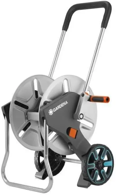 Dévidoir métallique sur roues CleverRoll M - GARDENA - Bleu turquoise - 18541-20