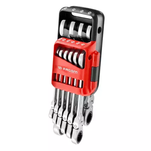 Jeu de 10 clés mixtes à cliquet Pocket FACOM en étui - 467BF.JP10