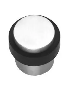 Butoir de porte en inox brossé plat D.32mm