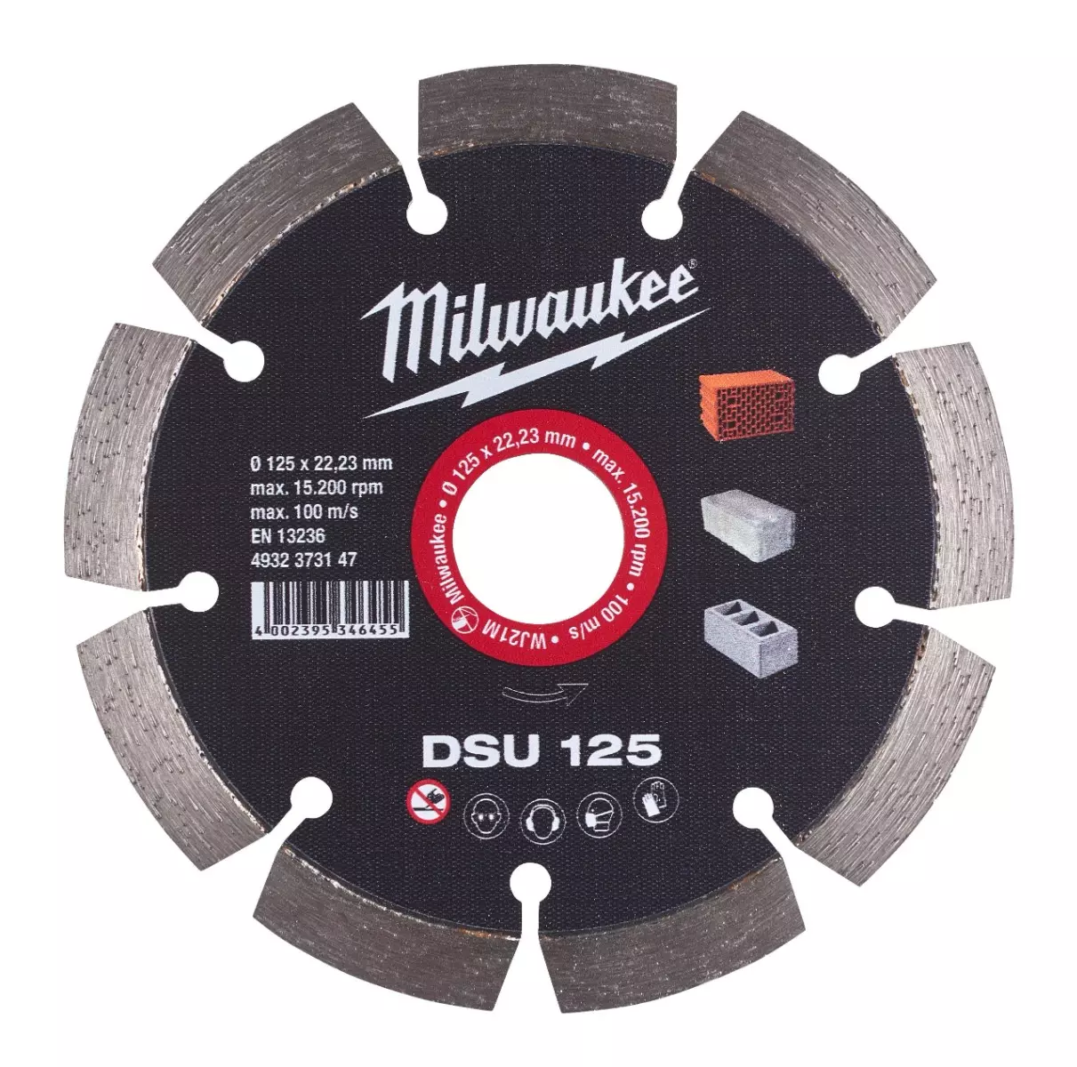 Disque diamant matériaux durs DSU - 125 mm - 1 pièce - MILWAUKEE - 4932373147
