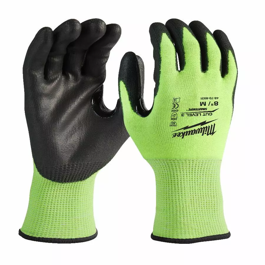 Gants MILWAUKEE HV Anti coupure niveau 3/C - Taille 8 - 4932478131