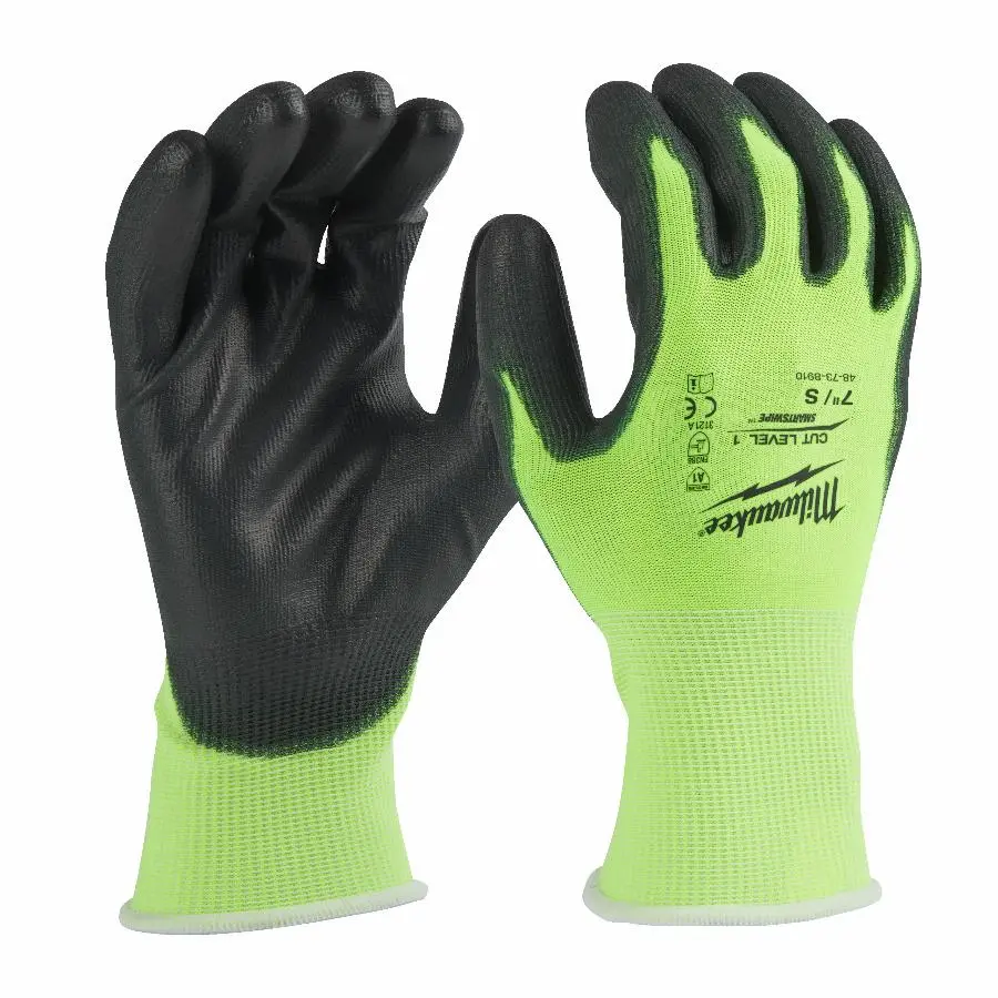 Gants MILWAUKEE HV Anti coupure niveau 1/A - Taille 7 - 4932479916