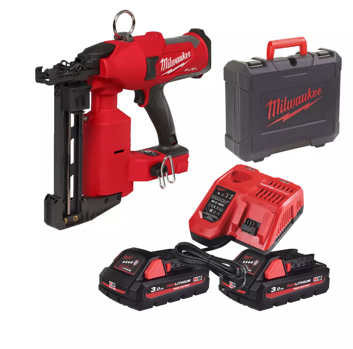 Agrafeuse pour clôture - 18V - 3.0Ah - Inclus 2 Batteries + 1 Chargeur + 1 Coffret - MILWAUKEE - 4933479832