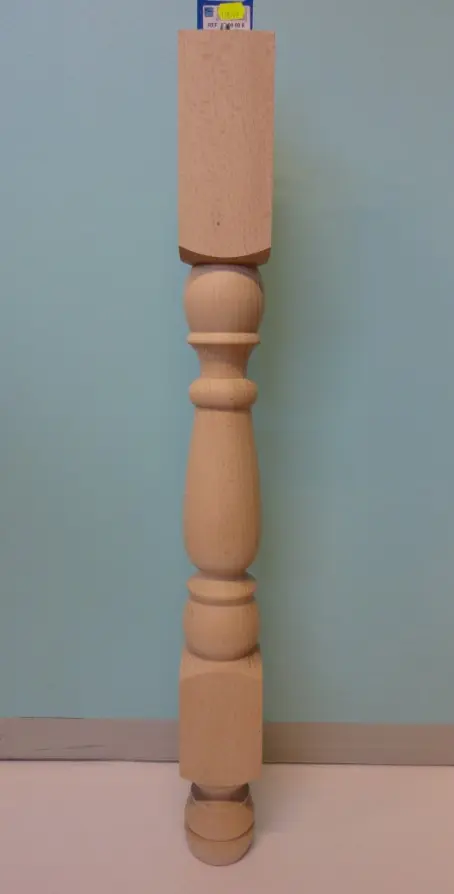 Pied de table haute bois Hêtre brut Ht.720mm  Réf  280900
