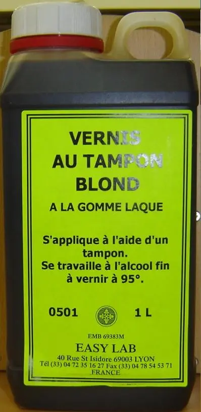 Vernis au tampon blond à la Gomme Laque 0501 EASY LAB-[Conditionnement:5 Litres]