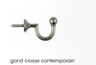 Gond embrasse Crosse Nickel Mat  Cessot