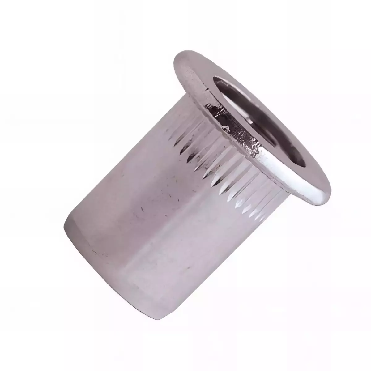 Ecrou à sertir cylindrique cranté en alu - Tête plate - SCELL-IT - EAD0XXX