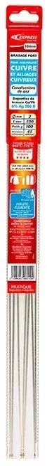 Baguettes de brasure Cu/Ag 15% Ø2 x 500 mm GUILBERT EXPRESS - étui de 200 g - 515200